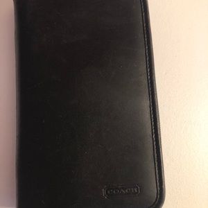 Coach Black Leather Organizer